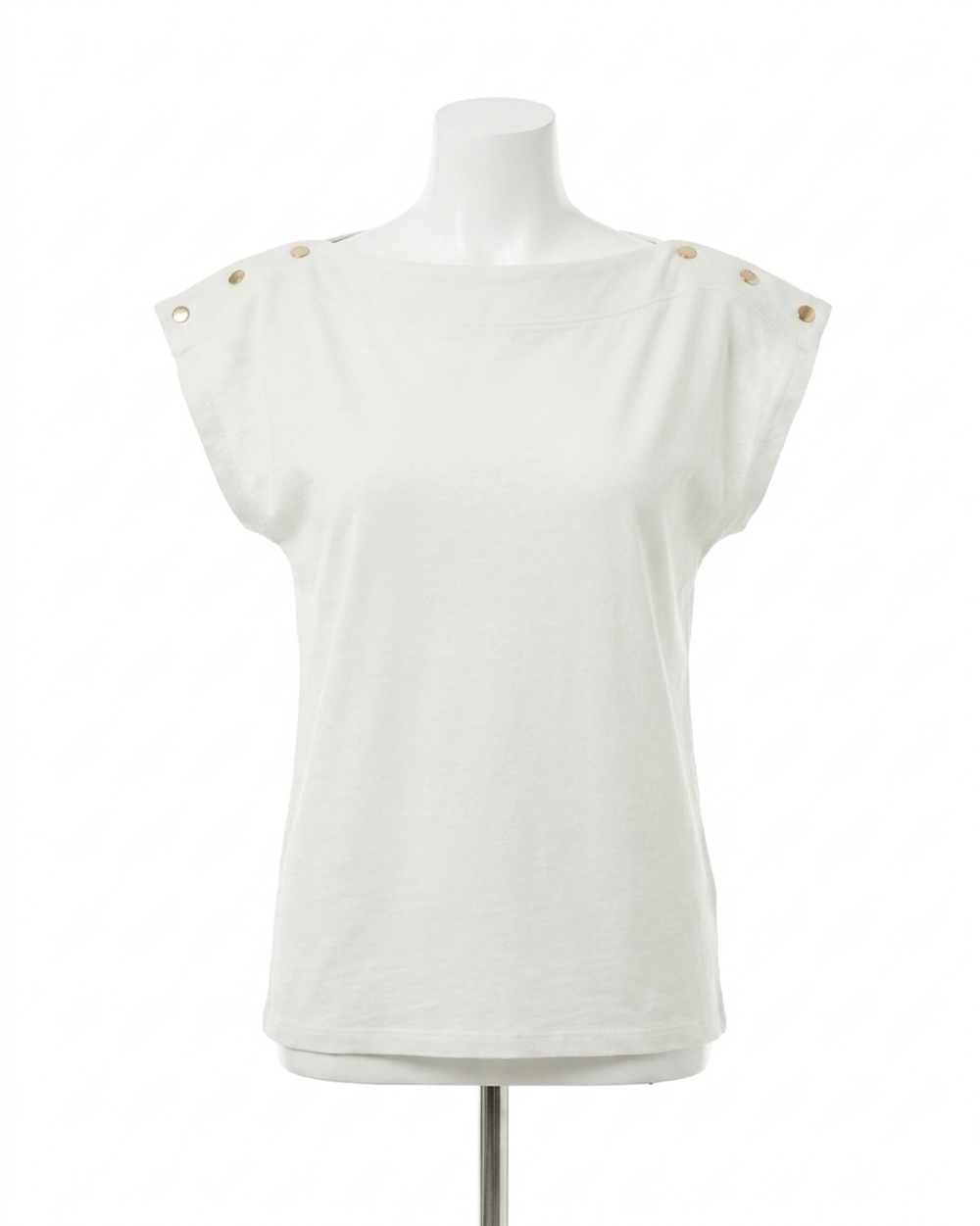 NEW NATION LTD brooks boatneck top in optic white